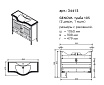 Мебель для ванной Caprigo Genova 105 см, 1 ящик, 2 дверцы, керамик