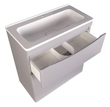 Мебель для ванной Style Line Бергамо мини Люкс Plus 70 см напольная, серый антискрейч