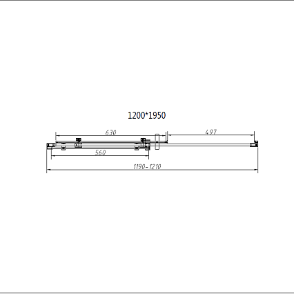 Душевая дверь Vincea Como-N VDS-4CN120CGB 120x195 черный, тонированное