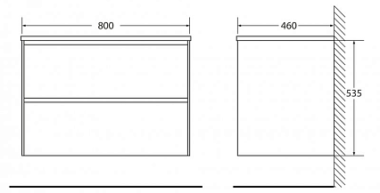 Мебель для ванной BelBagno Pietra 80 см Stucco Cemento Leggero