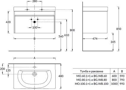 Мебель для ванной Kerama Marazzi Modula 100 см арабика