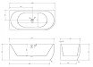 Акриловая ванна Abber AB9315 E L 170x75 левая с г/м, белый