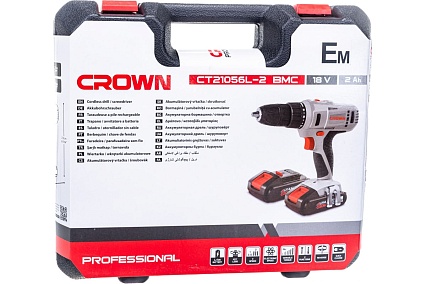 Аккумуляторный шуруповерт Crown CT21056LH-2 BMC