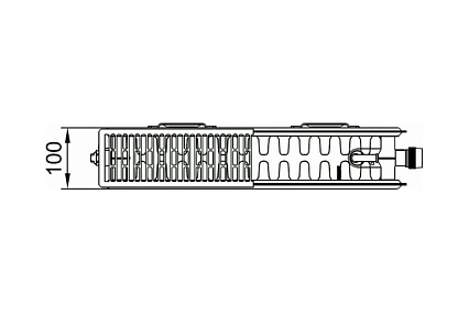 Радиатор Kermi otop FTV 22, 100х200х3000, R, RAL 9016 белый FTV220203001RXK