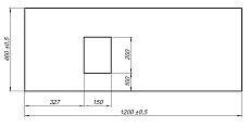 Столешница Allen Brau Infinity 120 см левая, grey structure, 1.21015.G-S