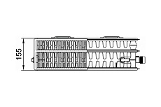 Радиатор Kermi otop FTV 33, 155х400х800, X2 Inside, R, RAL 9016 белый FTV330400801R2Z