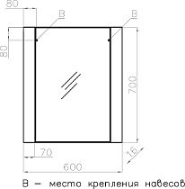 Зеркало Style Line Монако 60 см осина белая