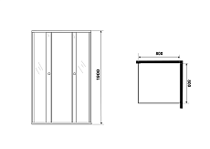 Душевой уголок Niagara Eco NG-1008-14QMT 80x80 стекло матовое, хром