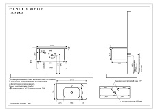 Тумба с раковиной Black&White Universe U935.1000 100 см матовый серебристый серый