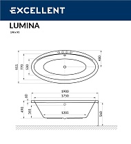 Фронтальная панель Excellent Lumina 190 из 2 частей