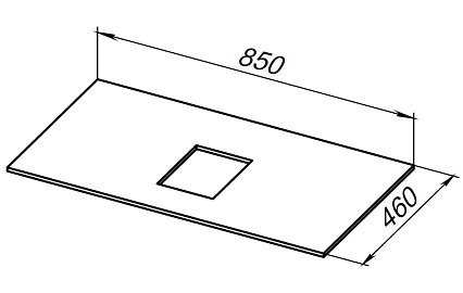 Столешница Allen Brau Infinity 85 см grey structure, 1.21011.G-S