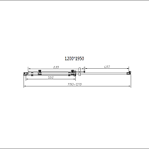 Душевая дверь Vincea Como-N VDS-4CN120CLB 120x195 черный, прозрачная