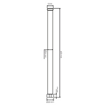 Удлинитель для душевого комплекта WasserKRAFT A226 40 см, черный глянец