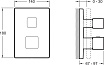 Смеситель для душа Jacob Delafon Modulo E75387-CP внешняя часть, термостат