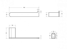 Держатель туалетной бумаги Cezares STYLUS-PH-01 хром