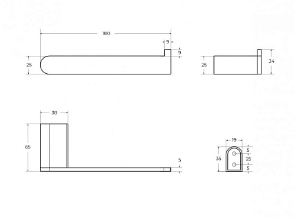 Держатель туалетной бумаги Cezares STYLUS-PH-01 хром