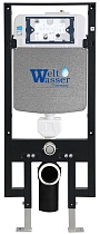 Комплект Weltwasser 10000010647 унитаз Heimbach 041 GL-WT + инсталляция + кнопка Amberg RD-BL