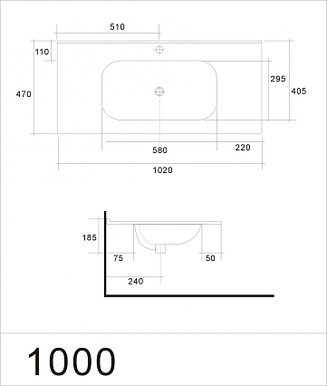 Мебель для ванной Art&Max Elegant 100 см, LED подсветка, аквамарин