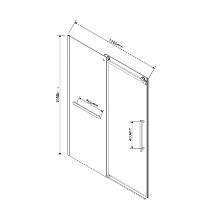 Душевая дверь Vincea Сomo Soft VDS-1CS120CLGM 120x195 оружейная сталь, прозрачная