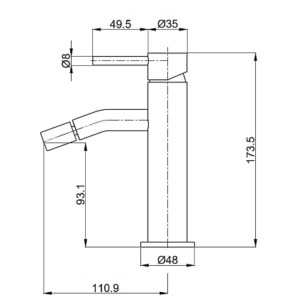 Смеситель для биде AQUAme Siena AQM6216