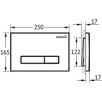 Кнопка смыва AQUAme AQM4103S сатиновый