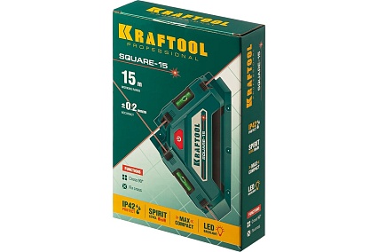 Лазерный угольник для кафеля Kraftool Square-15 34705