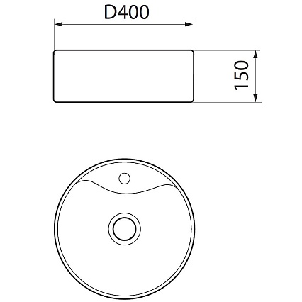 Раковина Runo Sole D40 40 см 00-00001448