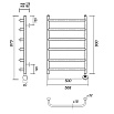 Полотенцесушитель электрический Domoterm Стефано П6 500x800 ER, ТЭН справа, хром