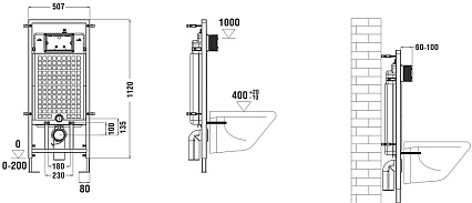 Инсталляция для унитаза WeltWasser WW Marberg 507 SE WT, кнопка белый