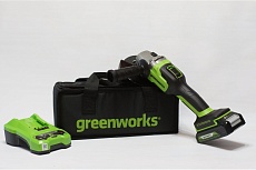 Аккумуляторная угловая шлифовальная машина GreenWorks GD24AG 3200207UA