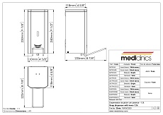 Диспенсер для мыла Mediclinics DJP0034CS хром матовый