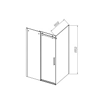 Душевой уголок Vincea Como-N VSR-4CN1015CL 150x100 хром, прозрачное