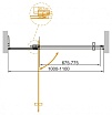 Душевая дверь Cezares SLIDER-B-1-100/110-BR-BORO 100/110x195, бронзовая, брашированное золото