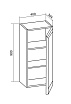 Шкаф навесной Бриклаер Берлин 40x90 см