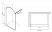Душевая перегородка Abber Immer Offen AG64120BN8 120x230, прозрачное стекло 8 мм