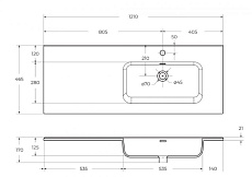 Тумба с раковиной BelBagno Kraft 120 см, 2 ящика, 1 дверца, правая Cemento Grigio