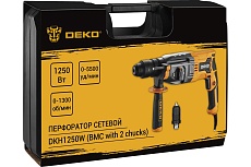 Перфоратор Deko DKH1250W в кейсе, с дополнительным патроном, 1250 Вт 063-4366