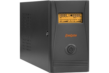 Источник бесперебойного питания Exegate Power Smart ULB-850.LCD.AVR.EURO.RJ.USB <850VA/480W, LCD, AVR, 2евро, RJ45/11, USB> 285478