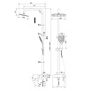 Душевая стойка Grossman Alba 500.K35.06.100/210 хром/черный матовый