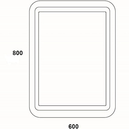 Зеркало Континент Lucia LED 60x80 см с подсветкой ЗЛП491