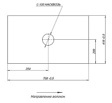 Столешница Allen Brau Liberty 75 см graphite structure, 1.33007.GR-S