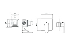 Смеситель для душа Aquatek Оберон AQ1266BG шлифованное золото