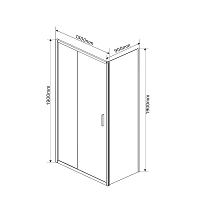 Душевой уголок Vincea Garda VSR-1G9015CLB 150x90 черный, прозрачный