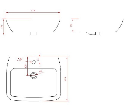 Раковина BelBagno Lago BB128L 57 см