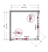 Душевой уголок BelBagno MARINO-A-2-100-C-CR 100x100 прозрачный, хром