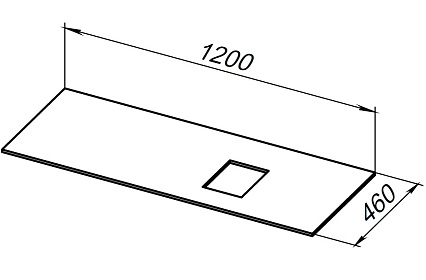 Столешница Allen Brau Infinity 120 см правая, graphite structure, 1.21014.GR-S