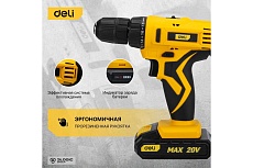 Аккумуляторная дрель-шуруповерт Deli DL-DZ20-E1D1 102881