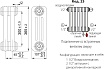 Радиатор Irsap Tesi 3 30365/22 CL.01 белый T25 RR303652201A425N01