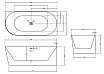 Акриловая ванна Abber AB9258-1.7 170x78 R