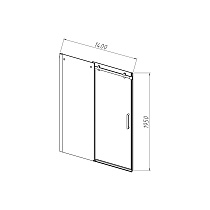 Душевая дверь Vincea Como-N VDS-4CN140CLB 140x195 черный, прозрачная